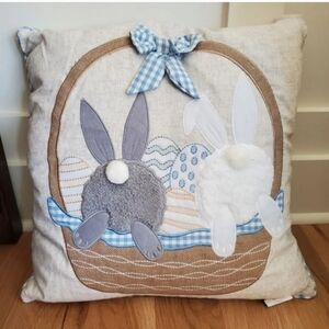 Easter Bunny Shabby Chic Pillow-NWT